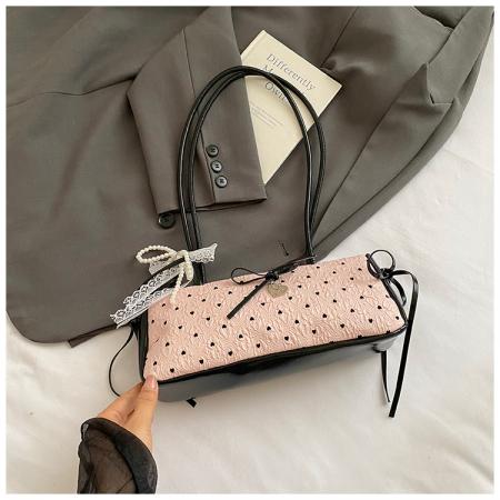 FA47470# 跨境小众腋下包包女新款潮时尚蝴蝶结泡泡纱手提包可爱手提包 女包批发包包批发货源