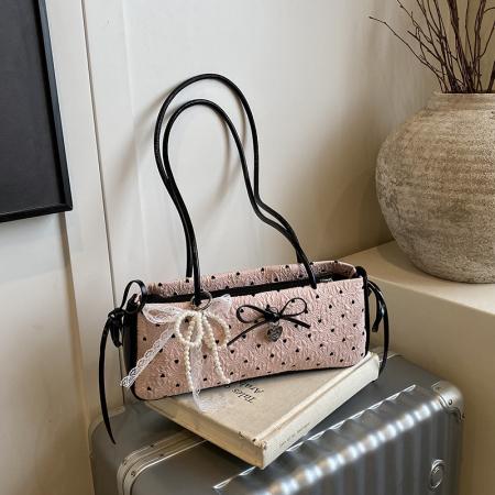 FA47470# 跨境小众腋下包包女新款潮时尚蝴蝶结泡泡纱手提包可爱手提包 女包批发包包批发货源