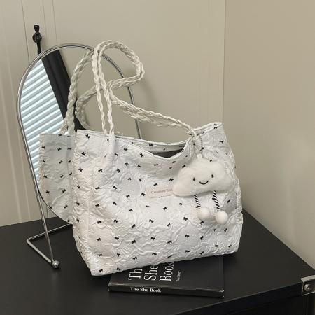 FA47472# 跨境时尚蝴蝶结褶皱大容量腋下包女新款休闲简约通勤单肩包潮 女包批发包包批发货源