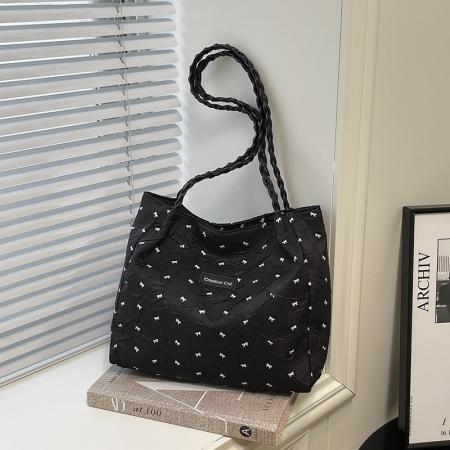 FA47472# 跨境时尚蝴蝶结褶皱大容量腋下包女新款休闲简约通勤单肩包潮 女包批发包包批发货源