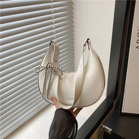 FA47474# 时尚流行纯色大容量新款夏季时尚蝴蝶结通勤单肩腋下饺子包女 女包批发包包批发货源