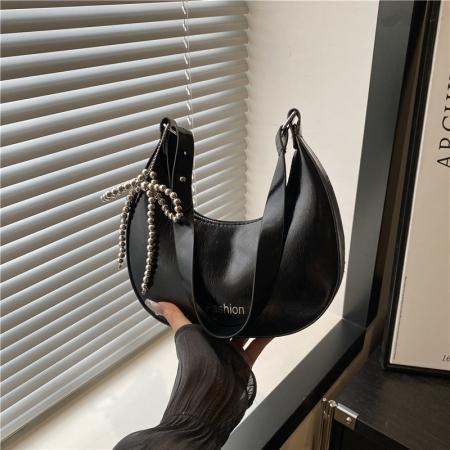 FA47474# 时尚流行纯色大容量新款夏季时尚蝴蝶结通勤单肩腋下饺子包女 女包批发包包批发货源