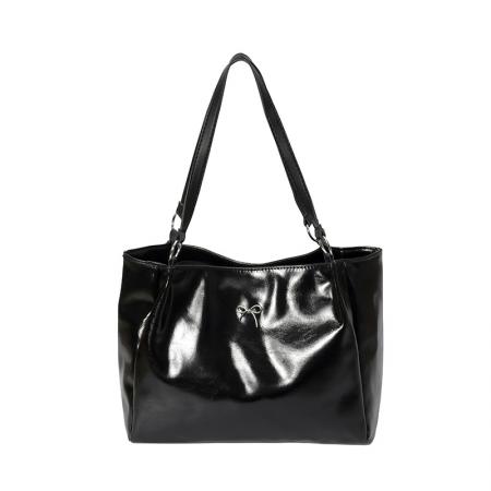 FA47478# 跨境纯色休闲新款时尚质感通勤大容量蝴蝶结单肩腋下托特包女 女包批发包包批发货源