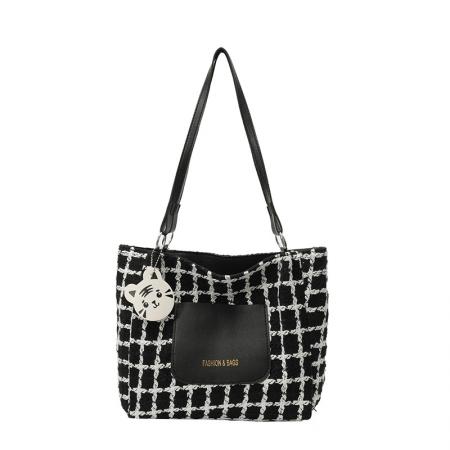 FA47483# 跨境格子大包包女士新款韩版时尚休闲简约托特包大容量单肩包 女包批发包包批发货源