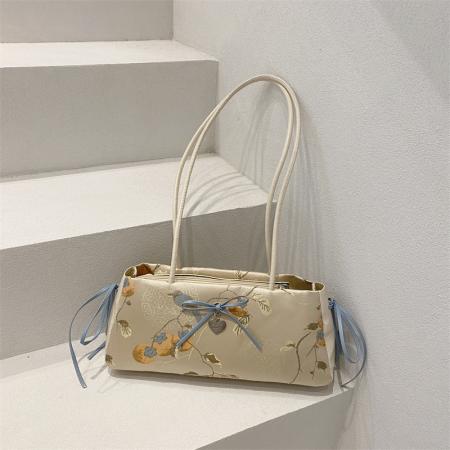 FA47488# 跨境女包新款可爱蝴蝶结国风新中式撞色蕾丝单肩腋下女士包潮 女包批发包包批发货源