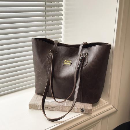 FA47489# 潮韩版跨境简约休闲托特包时尚通勤单肩包小众设计手提包女士 女包批发包包批发货源