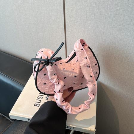 FA47494# 跨境小清新蝴蝶结单肩腋下包包女式潮新款甜美褶皱手提单肩包 女包批发包包批发货源