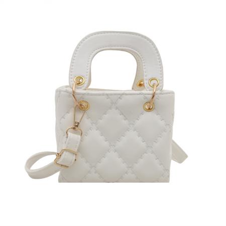 FA47496# 菱格时尚女士温柔质感手提包新款绣线单肩斜挎迷你小方包 女包批发包包批发货源