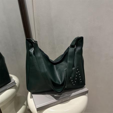 FA47499# 跨境风潮铆钉女士包早秋时尚大包简约女包斜跨单肩腋下包 女包批发包包批发货源