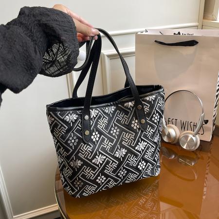 FA47503# 欧美时尚感大容量托特包包女新款休闲单肩手提大学生通勤大包 女包批发包包批发货源