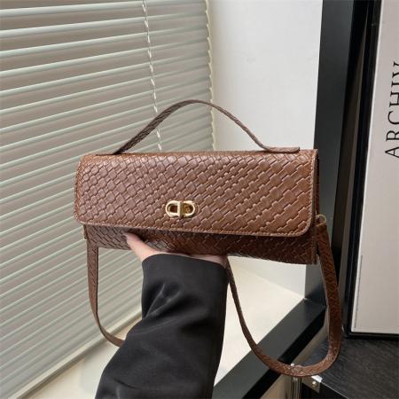 FA47507# 女包跨境新款编织法棍单肩包秋季时尚百搭手提包复古晚宴包潮 女包批发包包批发货源