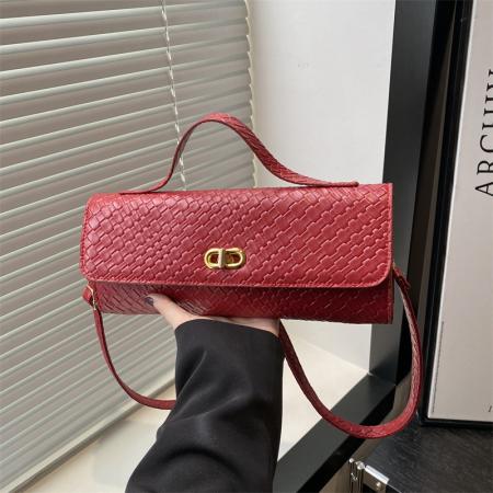 FA47507# 女包跨境新款编织法棍单肩包秋季时尚百搭手提包复古晚宴包潮 女包批发包包批发货源