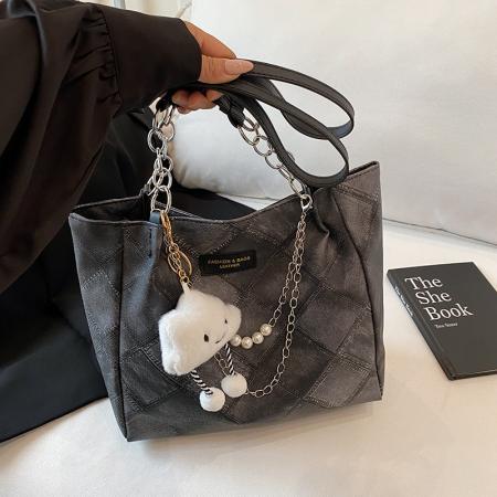 FA47511# 跨境复古菱格女包新款时尚托特包学生上课大容量腋下单肩包潮 女包批发包包批发货源