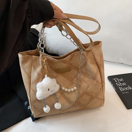 FA47511# 跨境复古菱格女包新款时尚托特包学生上课大容量腋下单肩包潮 女包批发包包批发货源