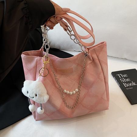 FA47511# 跨境复古菱格女包新款时尚托特包学生上课大容量腋下单肩包潮 女包批发包包批发货源