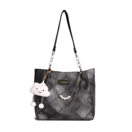 FA47511# 跨境复古菱格女包新款时尚托特包学生上课大容量腋下单肩包潮 女包批发包包批发货源