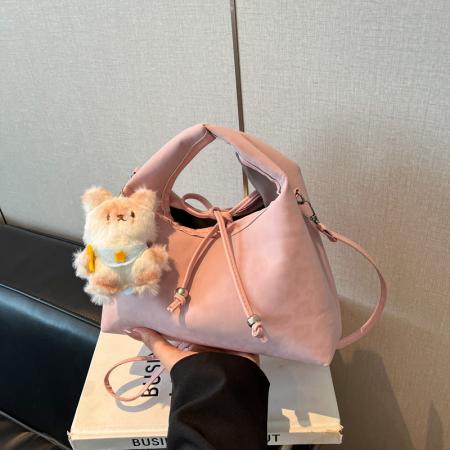 FA47515# 韩版复古气质手提包女秋款百搭温柔豹纹蝴蝶结单肩斜挎饺子包 女包批发包包批发货源