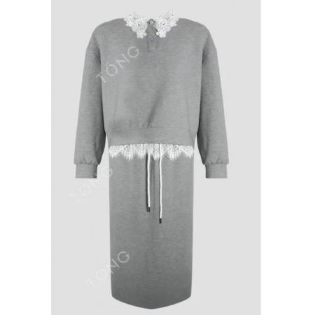 FA47521# 百搭拼接时尚天丝新款套装  服裝批發女裝批發服飾貨源