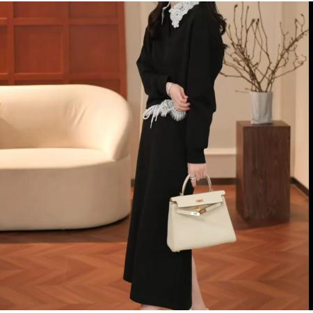 FA47521# 百搭拼接时尚天丝新款套装  服裝批發女裝批發服飾貨源