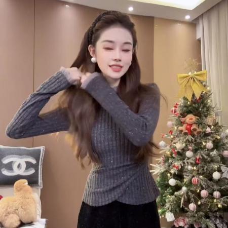 FA47524# 尤猫百搭显瘦设计蕾丝感拼接气质花边外套女+显瘦休闲高腰裤  服裝批發女裝批發服飾貨源