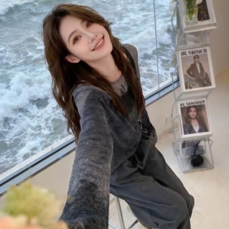 FA47566# 秋季搭配一整套大码胖mm针织衫休闲阔腿裤高级时尚通勤两件套装女  服裝批發女裝批發服飾貨源