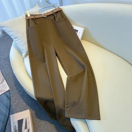 FA47569# 秋季穿搭一整套大码胖mm小香风马甲衬衫阔腿裤复古叠穿三件套装女  服裝批發女裝批發服飾貨源