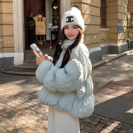 FA47608# 云朵泡芙抽褶棉服女冬新款设计感超好看面包服外套  服裝批發女裝批發服飾貨源