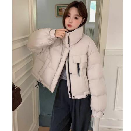 FA47610# 短款立领羽绒服女韩国冬季新款小个子减龄面包服保暖棉衣外套  服裝批發女裝批發服飾貨源