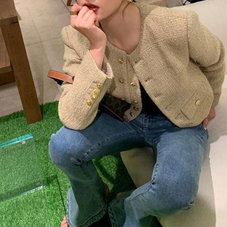 FA47612# 千金风小香风短款外套女秋冬装爆款小个子气质高级感韩系名媛  服裝批發女裝批發服飾貨源