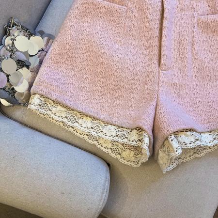 秋冬A版短裤蕾丝边修身显瘦百搭裤子  服裝批發女裝批發服飾貨源