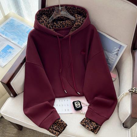 FA47768# 冬季加绒火爆学院风新款拼色连帽连袖加厚宽松炸街卫衣女  服裝批發女裝批發服飾貨源