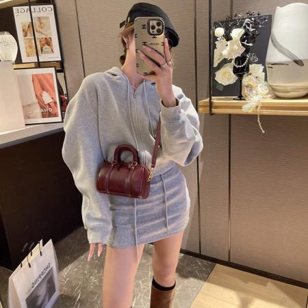 TJ2042# 流行小众精致手提波士顿包包女2025新款复古时尚单肩斜挎包