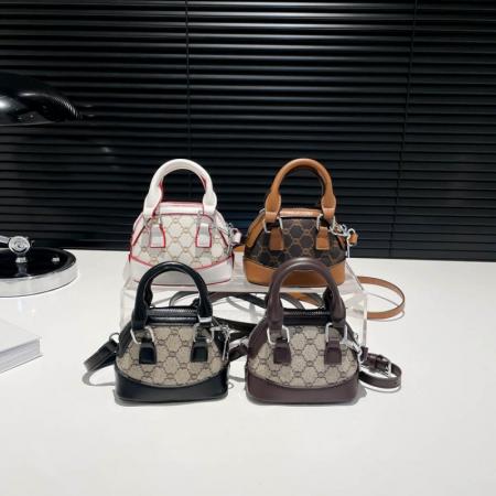 TJ2045# 韩版流行拼色迷你贝壳包2025新款可爱洋气手提包ins复古单肩女包