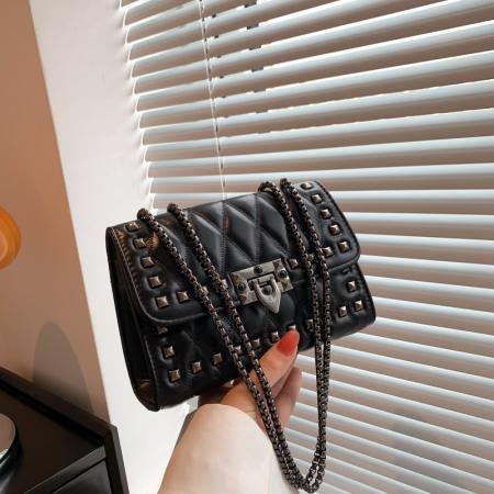 TJ2053# 今年流行包包女新款2024高级感小众设计小方包百搭流行休闲斜挎包