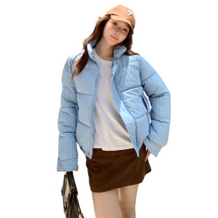 FA47827# 呆呆文美式复古棉服外套女秋冬季小众显瘦百搭面包服棉衣 服裝批發女裝批發服飾貨源