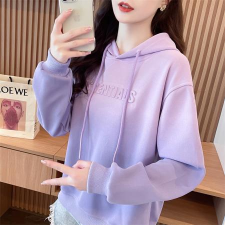 FA47842# 秋季新款韩版宽松连帽渐变凹凸连帽卫衣女 服裝批發女裝批發服飾貨源