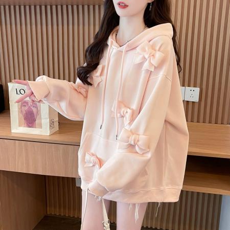 FA47852# 华棉复合大码女装春秋薄长袖卫衣女韩版宽松设计感上衣 服裝批發女裝批發服飾貨源