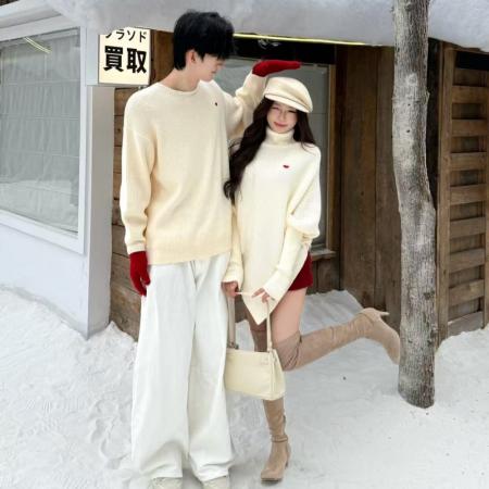 FA47863# 情侣装法式小众设计感不规则斗篷毛衣爱心慵懒风针织衫 服裝批發女裝批發服飾貨源