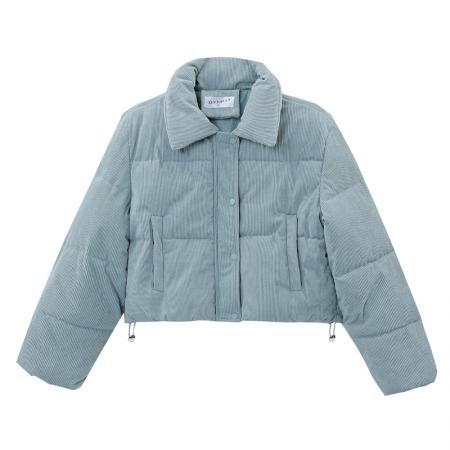 FA47866# ins羽绒棉服灯芯绒外套冬季新款短款小个子加厚学生面包服女 服裝批發女裝批發服飾貨源