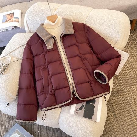 FA47869# 韩版高级小个子冬季新款宽松短款立领加厚保暖棉外套女 服裝批發女裝批發服飾貨源