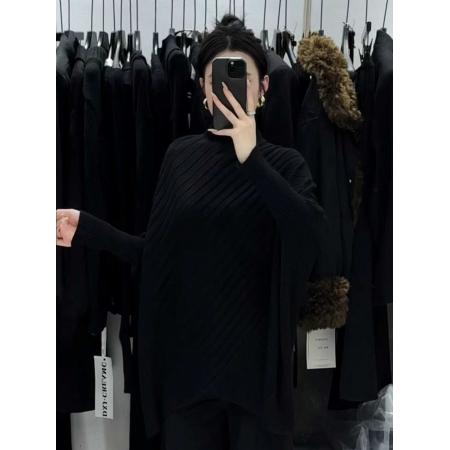 FA47877# 不规则宽松显瘦气质蝙蝠袖毛衣女秋冬新款巨好看的针织衫上衣 服裝批發女裝批發服飾貨源