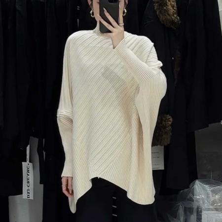 FA47877# 不规则宽松显瘦气质蝙蝠袖毛衣女秋冬新款巨好看的针织衫上衣 服裝批發女裝批發服飾貨源