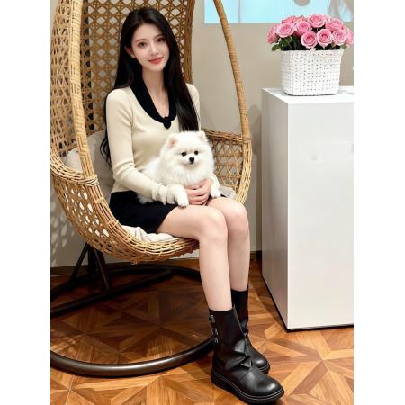 FA47880# 白色针织衫v领修身短款毛衣秋冬新款穿搭韩里韩气内搭上衣女 服裝批發女裝批發服飾貨源