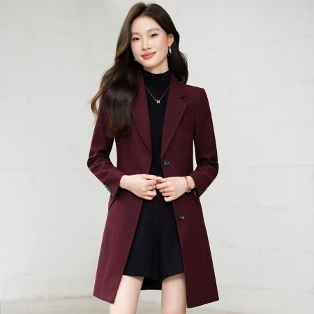 FA47909# 设计感气质风衣秋季新款修身显瘦通勤百搭风衣 服裝批發女裝批發服飾貨源