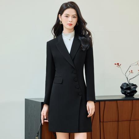 FA47911# 高级感职业西装连衣裙女秋季新款OL气质通勤修身显瘦西装外套 服裝批發女裝批發服飾貨源