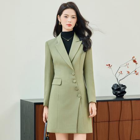 FA47911# 高级感职业西装连衣裙女秋季新款OL气质通勤修身显瘦西装外套 服裝批發女裝批發服飾貨源