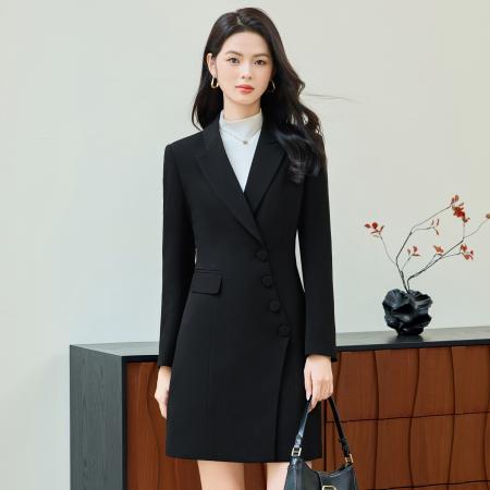 FA47911# 高级感职业西装连衣裙女秋季新款OL气质通勤修身显瘦西装外套 服裝批發女裝批發服飾貨源