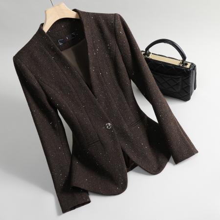 FA47913# 设计感气质职业女装西服外套秋季新款修身显瘦OL通勤百搭西装 服裝批發女裝批發服飾貨源