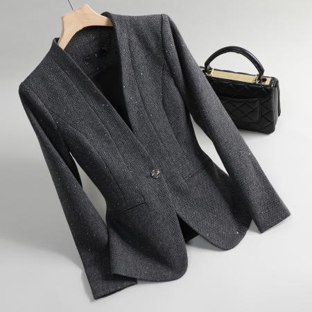 FA47913# 设计感气质职业女装西服外套秋季新款修身显瘦OL通勤百搭西装 服裝批發女裝批發服飾貨源