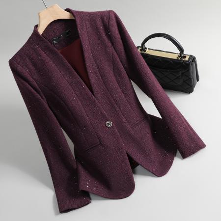 FA47913# 设计感气质职业女装西服外套秋季新款修身显瘦OL通勤百搭西装 服裝批發女裝批發服飾貨源